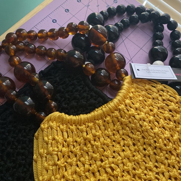 TWO NWTs crochet or knit handbags. With fringe - Picture 2 of 8